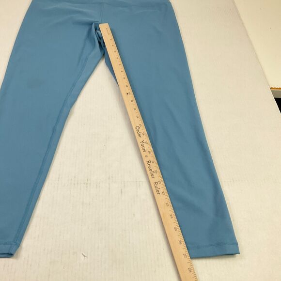 Zella Cropped Capri Leggings Solid Blue Stretchy Mid Rise Gym Yoga Workout XL * - Picture 4 of 11